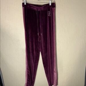 Juicy couture purple velour wide leg track suit sweatpants size medium